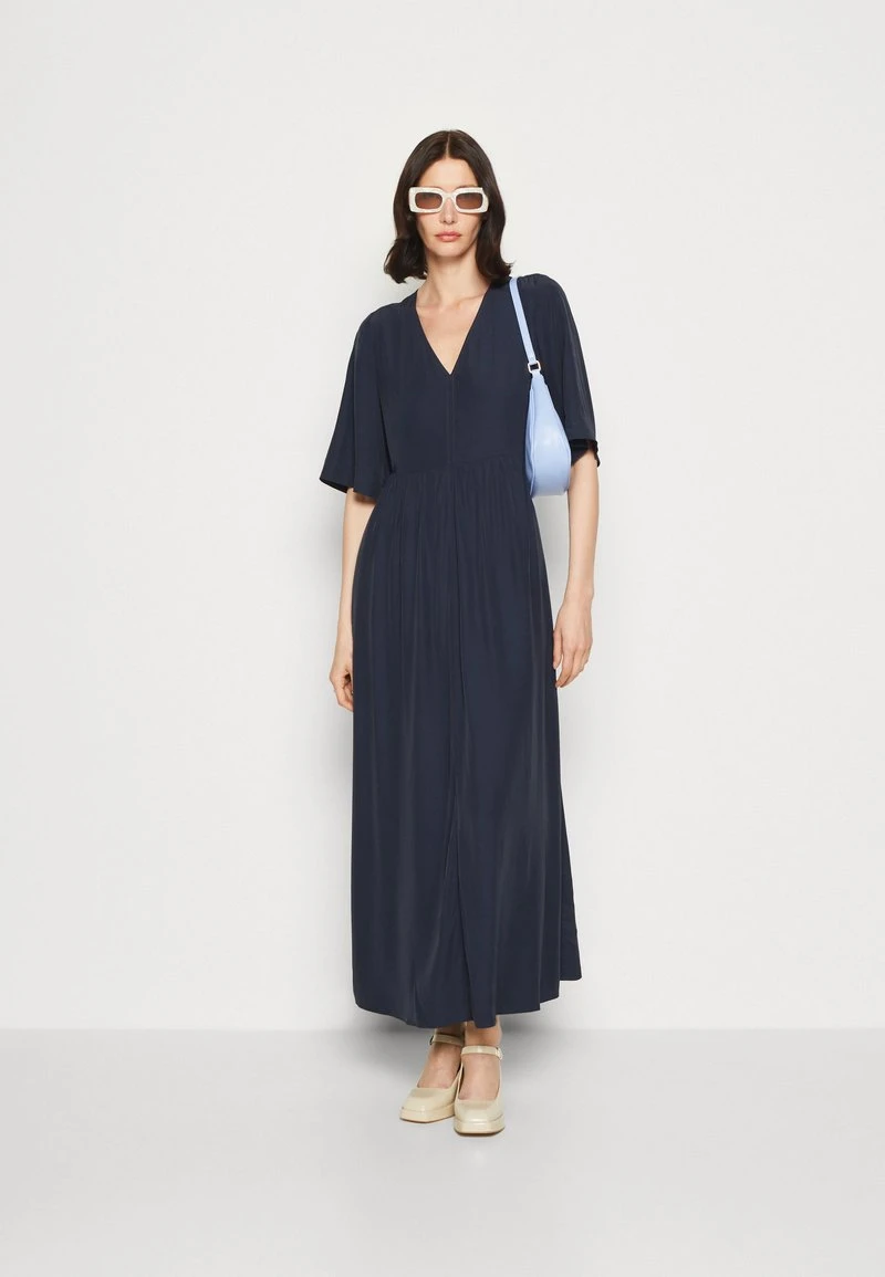 Marc O'Polo DRESS FEMININE SHAPE V NECK WING SLEEVES - Maxikleid - Deep Blue Sea – Bild 2