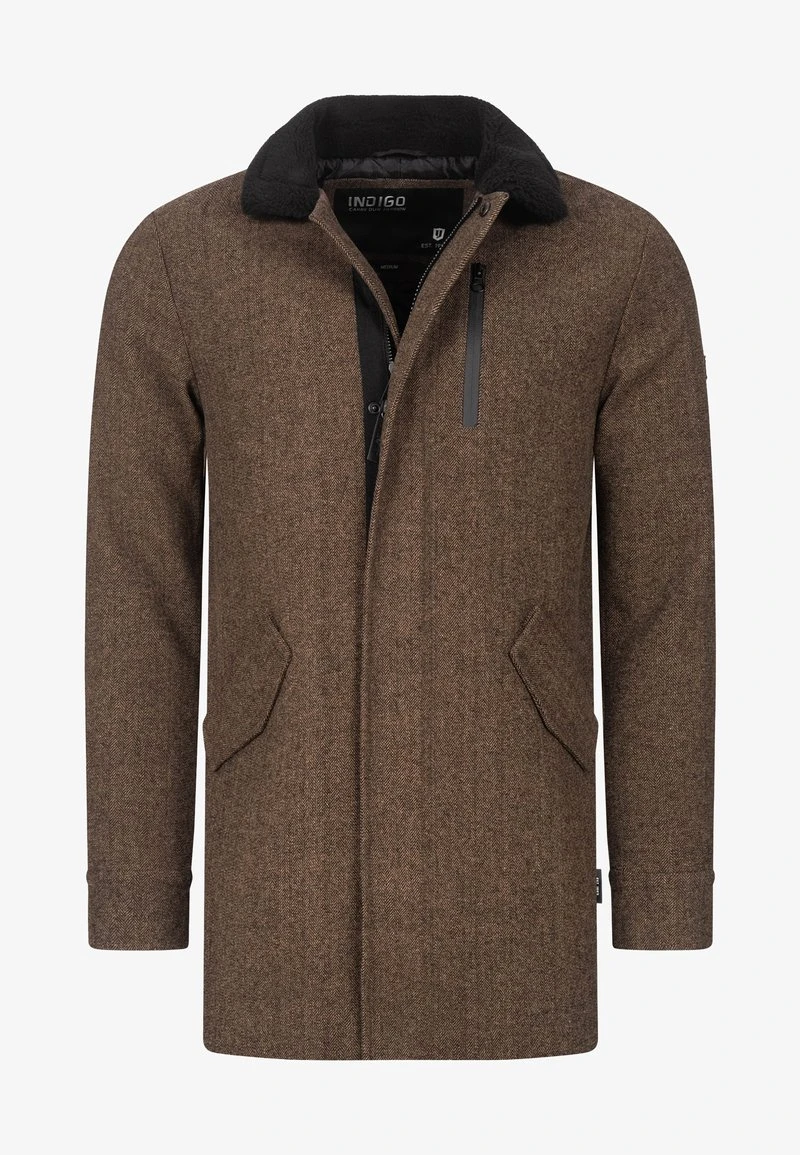 Indicode Jeans FALMO - Kurzmantel - Mini Herringbone Black – Bild 6