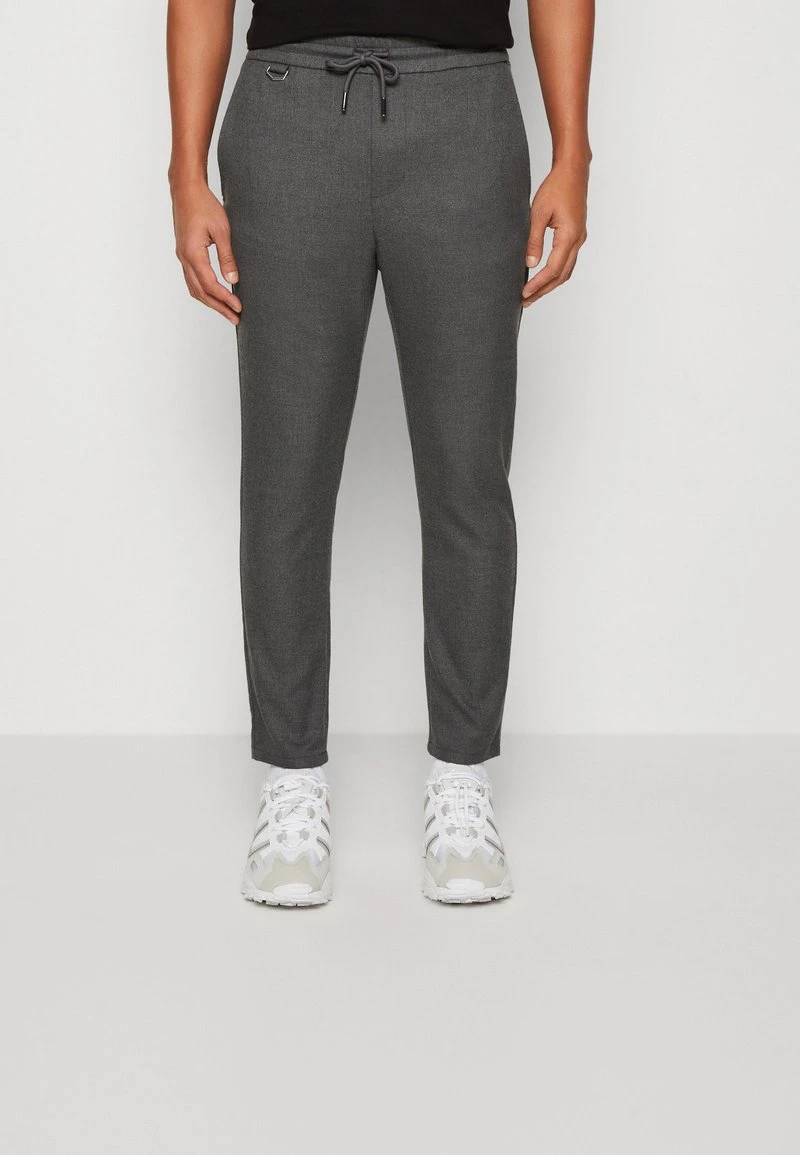 Only & Sons ONSLINUS TAP CROP PANT - Stoffhose - Medium Grey Melange